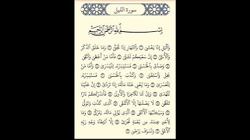 سورة الليل - القارئ محمد الفقيه #تلاوات #المصحف #اكسبلور