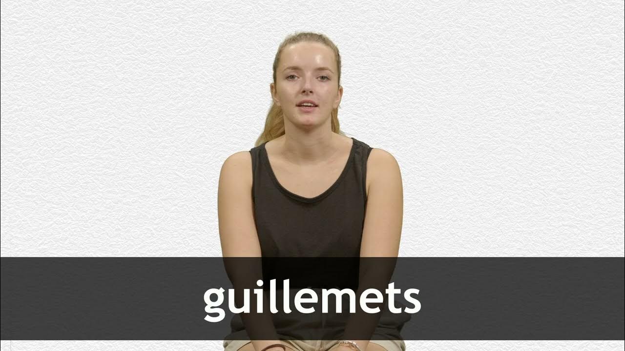 How to pronounce GUILLEMETS in French YouTube