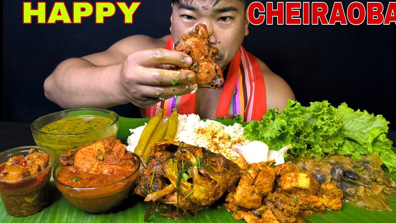 HAPPY CHEIRAOBA SPECIAL MUKBANG//Nga thongba,utti,eromba,nga ataoba🤤//