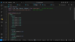 React.js Tutorial to Create Multiple Tabs Using react-tabs Library in Browser Using JSX
