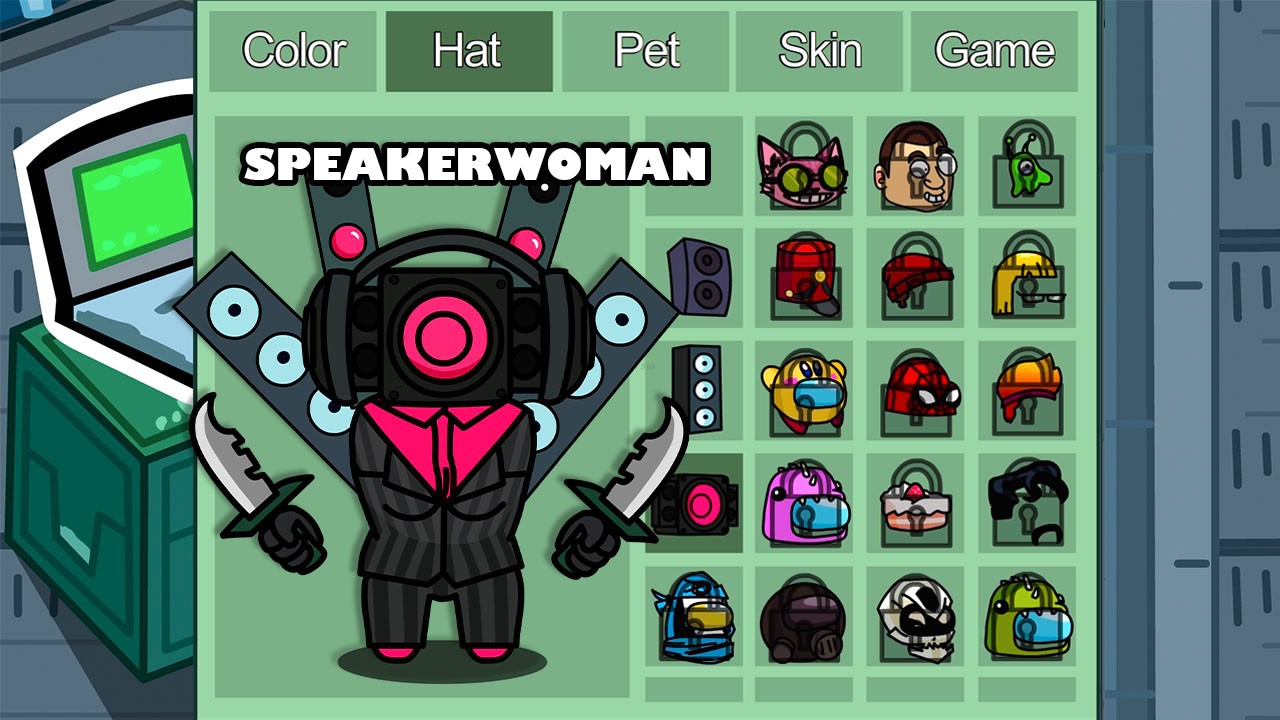 Speakerwoman  (skibidi toilet) in Among Us ◉ funny animation - 1000 iQ impostor