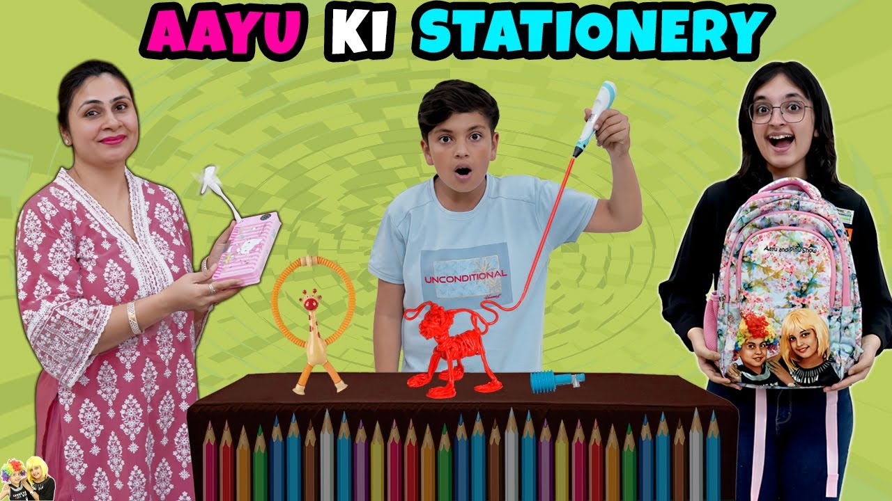 AAYU KI STATIONERY  Aayu ka collection  Aayu Pihu Bags  3D Pen  Aayu and Pihu Show