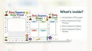 Picture Story Sequence | Story Sequencing Worksheets | Printable PDF | Etsy | 17