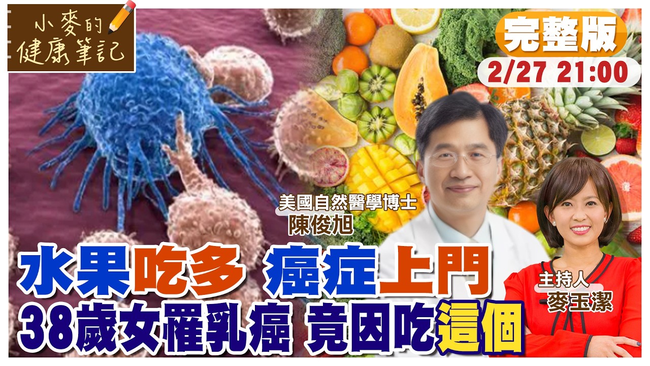 吃水果養生也有事?! 38歲女罹2期乳癌 醫曝風險高67％【#小麥的健康筆記】‪@中天電視CtiTv ‪@健康我加1CtiHealthyme