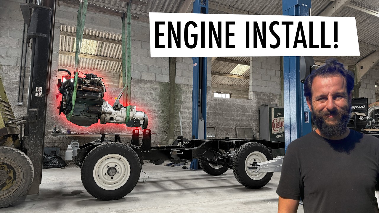 SERIES 1 LAND ROVER ENGINE AND GEARBOX INSTALL