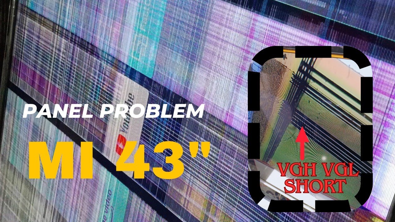 Mi led tv 43 inch led tv display problem vertical Lins problem baring ...