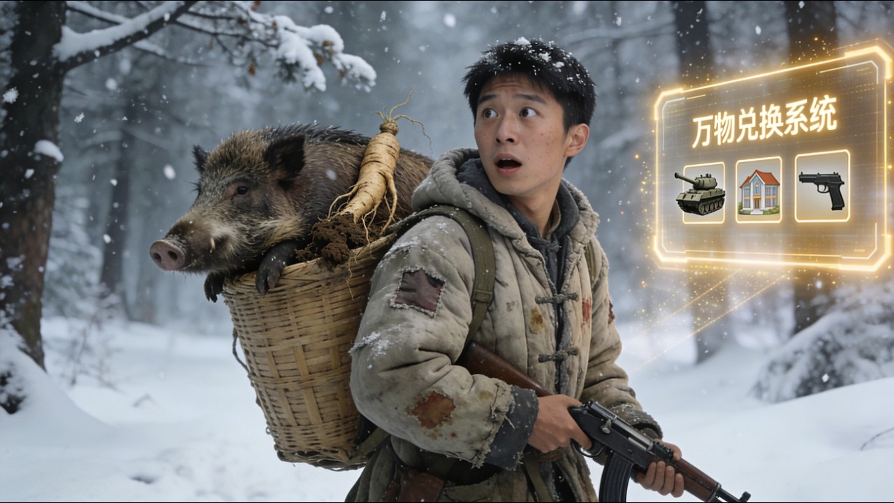 【完結】🔥 破棉裊換坦克、獵槍？窮小子用萬物兌換系統帶村民致富