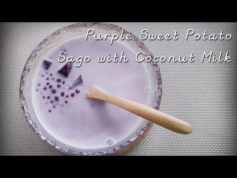 como fazer sagu batata-doce roxa com leite de coco