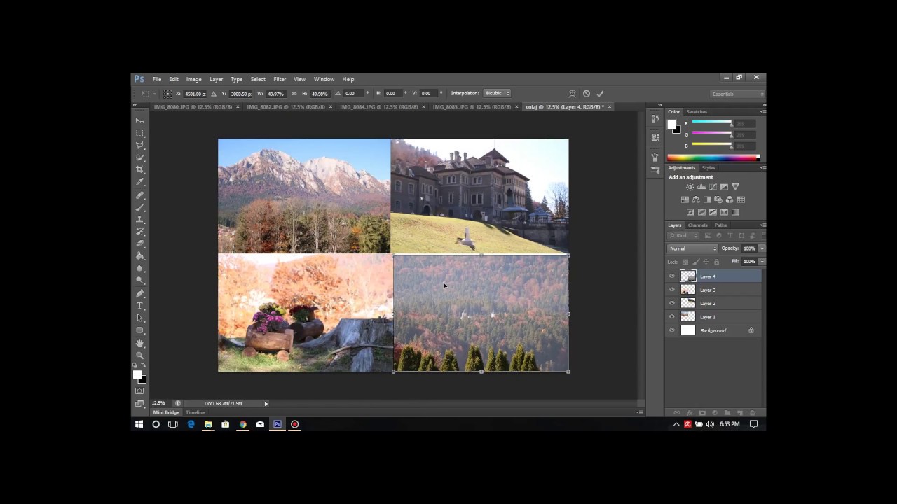 Tutorial Adobe Photoshop Cum Sa Faci Un Colaj In Photoshop Youtube