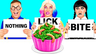 Bite, Lick or Nothing Challenge | Kitchen Hacks and Recipes by BaRaDa Best