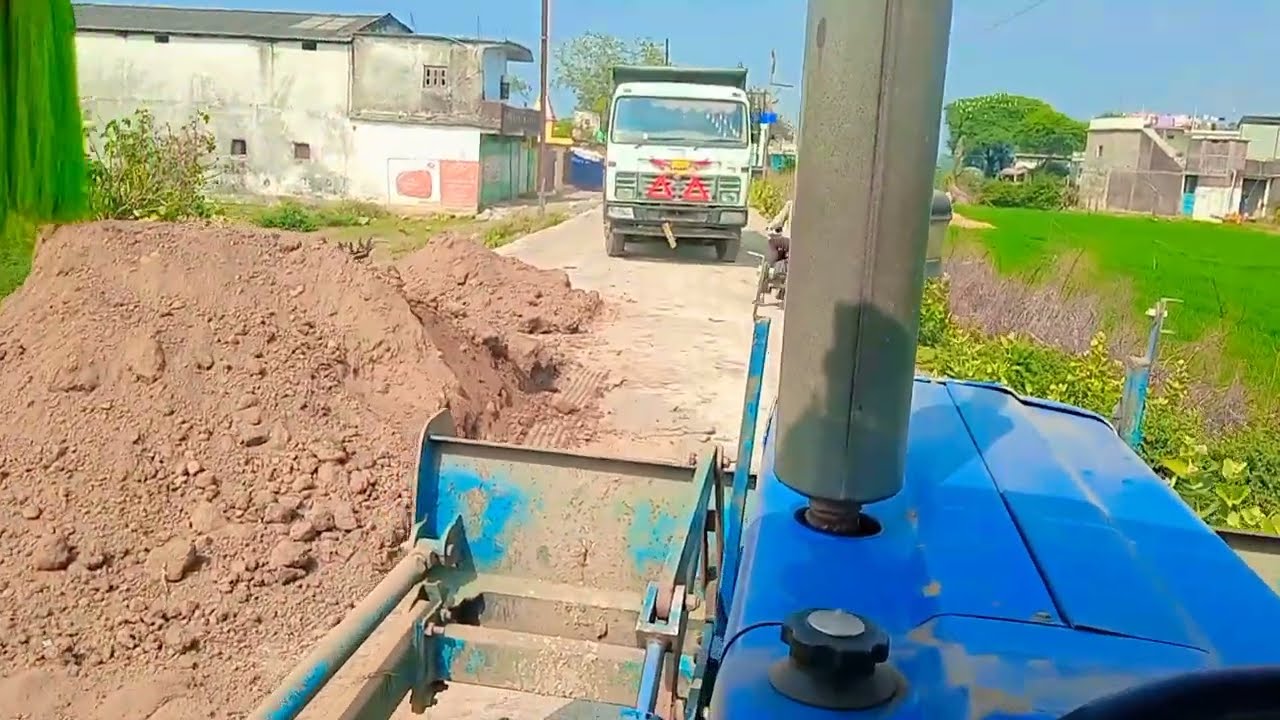 road ka kam chal rha hai. tata sigma 🆚new hollend 3630. chouhan farming vlog..