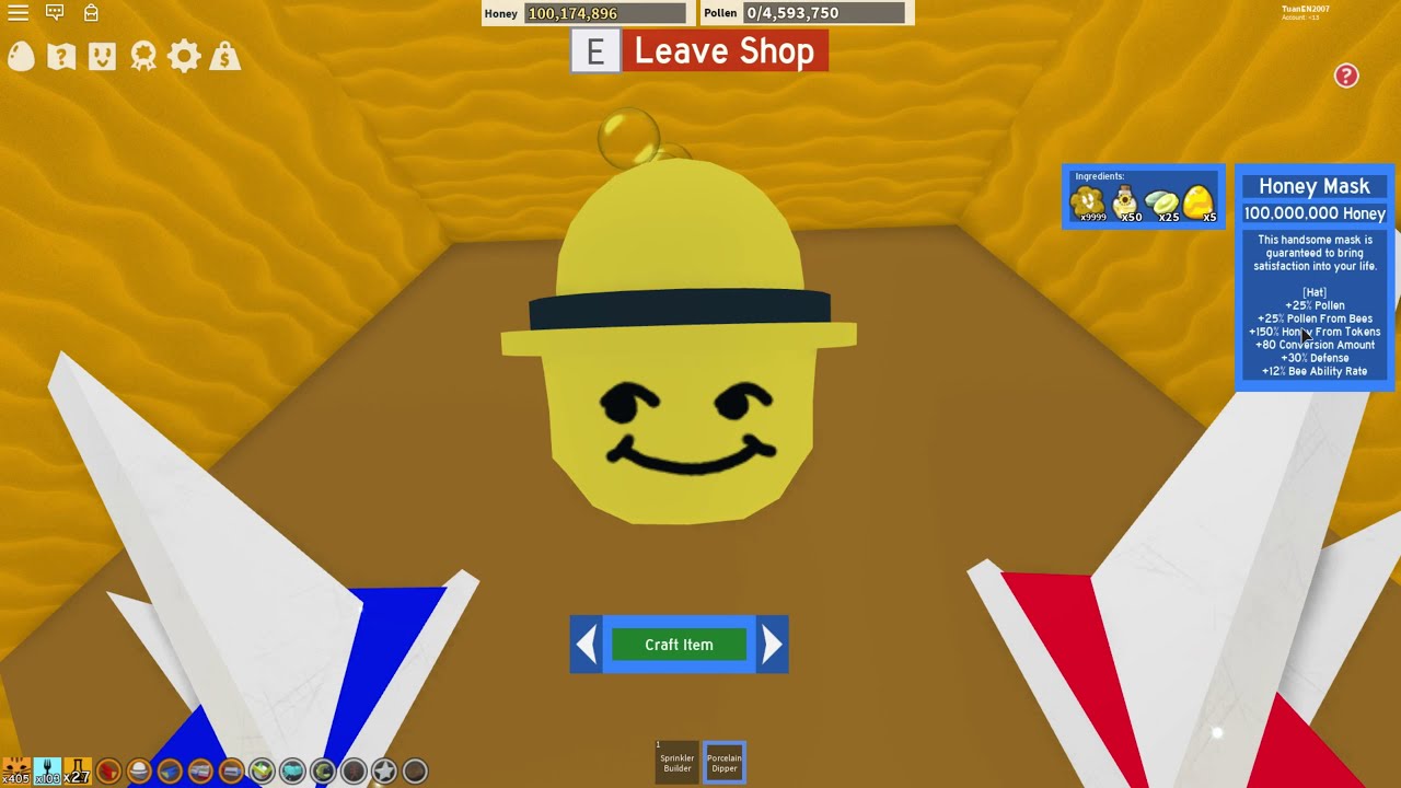 Roblox Bss Honey Bee Face