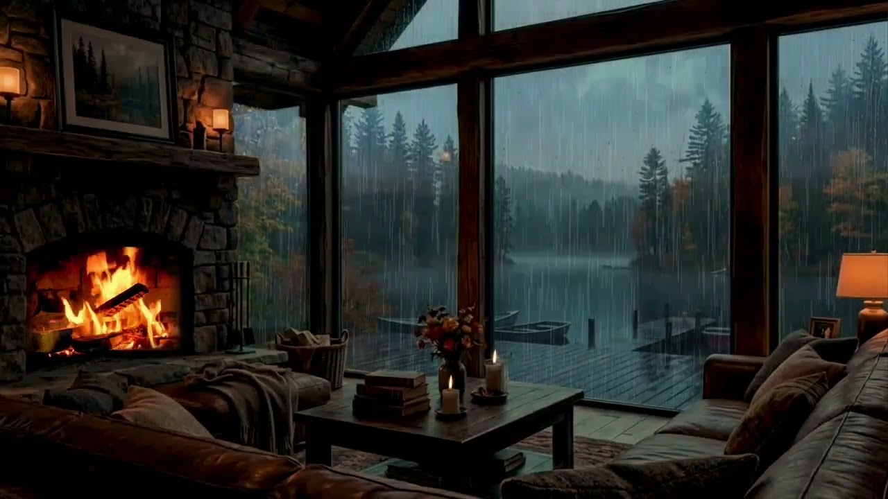 healing music to calm the mind, soothe the soul, in the midst of heavy rain