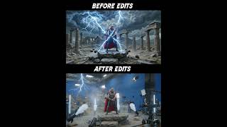 ⚡ Thor Summons Lightning | Behind-the-Scenes vs Final CGI #behindthescenes
