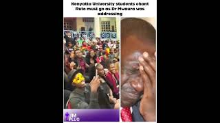 Kenyatta University Students Interrupt Dr. Mwaura’s Address With Loud ‘Wantam’ Chants