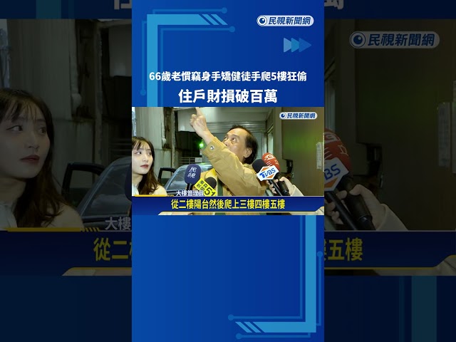 老慣竊身蜘蛛大盜 身手矯健徒手爬5樓狂偷－民視新聞