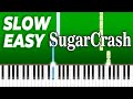 Elyotto  sugarcrash slow easy piano tutorial