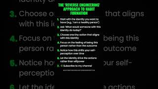 The 'Reverse Engineering' Approach to Habit Formation #ad (Verify Info)