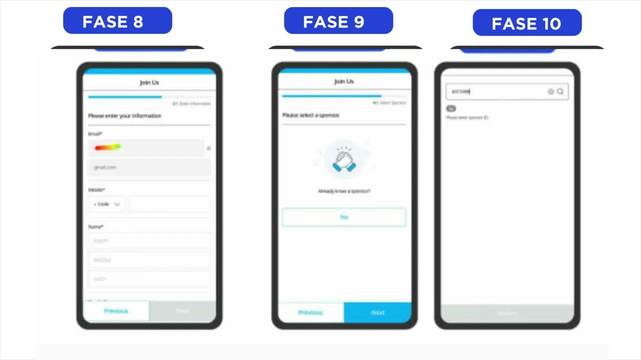 REGISTRAZIONE NUOVO PARTNER UTILLIZANDO LINK RICEVUTO/ATOMY MILANO