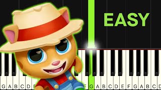 Talking Tom D Run Ginger Farm Theme Song Easy Piano Tutorial