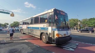 MTA Bus Company: 2008 MCI D4500CT 2249 On The BM5 At Woodhaven Boulevard & Penelope Avenue