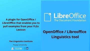 Introduction to OpenOffice /  Libreoffice Linguistics Tool