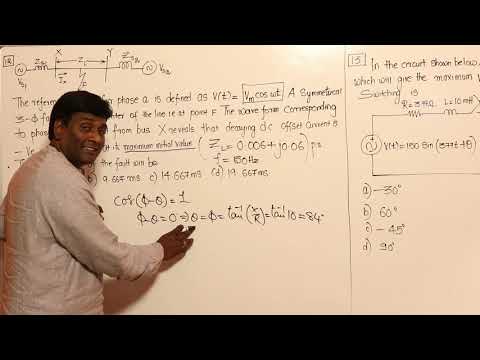 DC Offset in AC Transients Problem Set | Power System | GATE/ESE | KN Rao