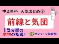 天気まとめ③ 中2理科 前線と気団