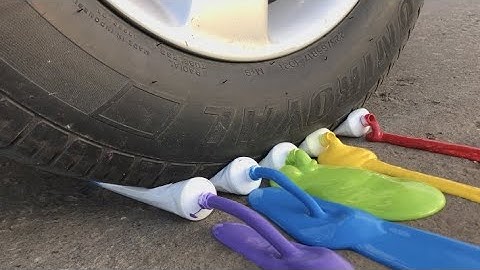 Crushing Crunchy & Soft Things by Car! EXPERIMENT: CAR VS RAINBOW TOOTHPASTE