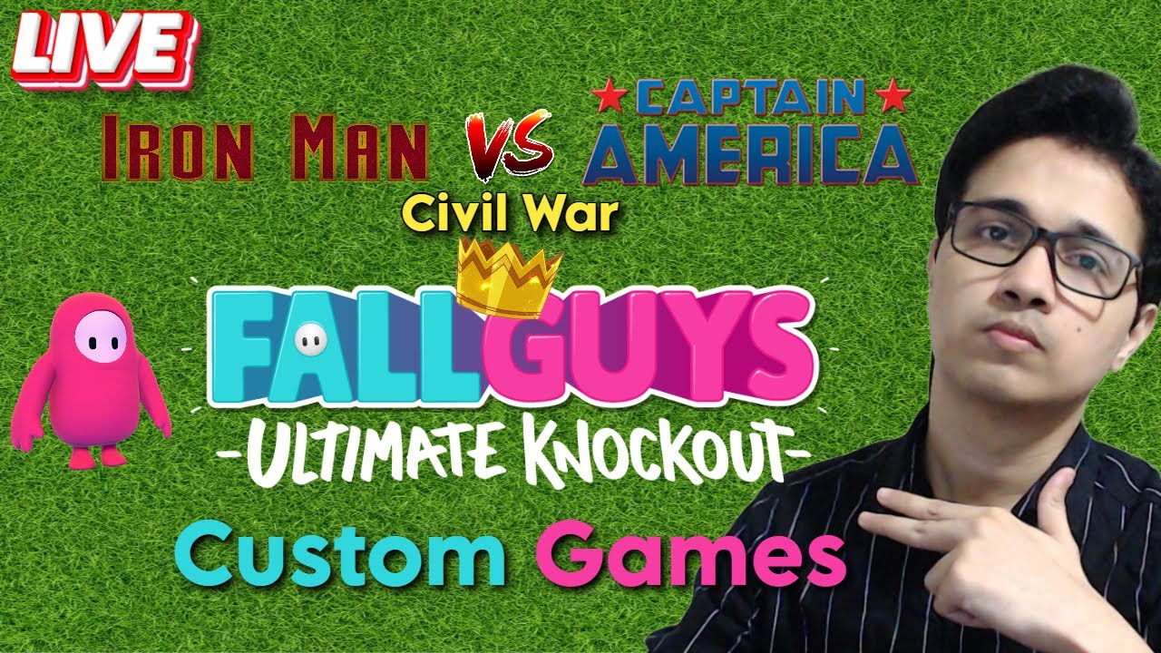 Fall Guys Iron-Man vs Captain America Civil War Custom Games!