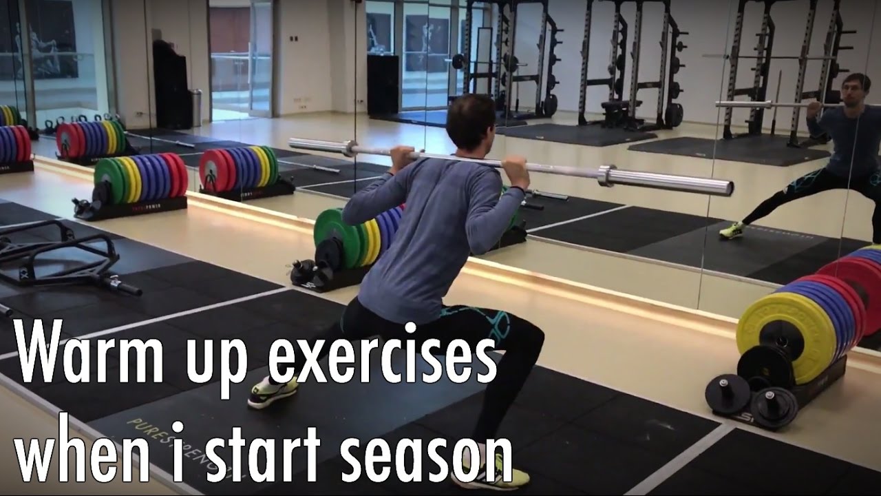 Warm up exercises in the begining of training process. - YouTube