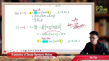Matriculation Physics: Kinematics of Simple Harmonic Motion (Q1)