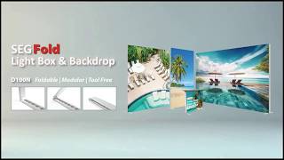 D100N 3979 3995 Tool-Free SEGfold Lightbox Fabric Display