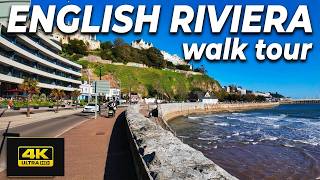 English Riviera Torquay | Walk Tour 4K | Devon England