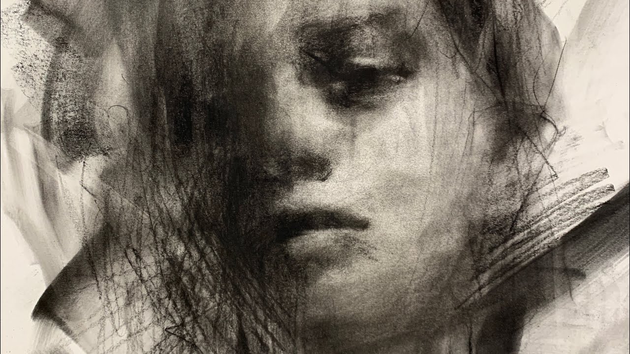 BEAUTY OUT OF CHAOS (charcoal drawing tutorial) - YouTube