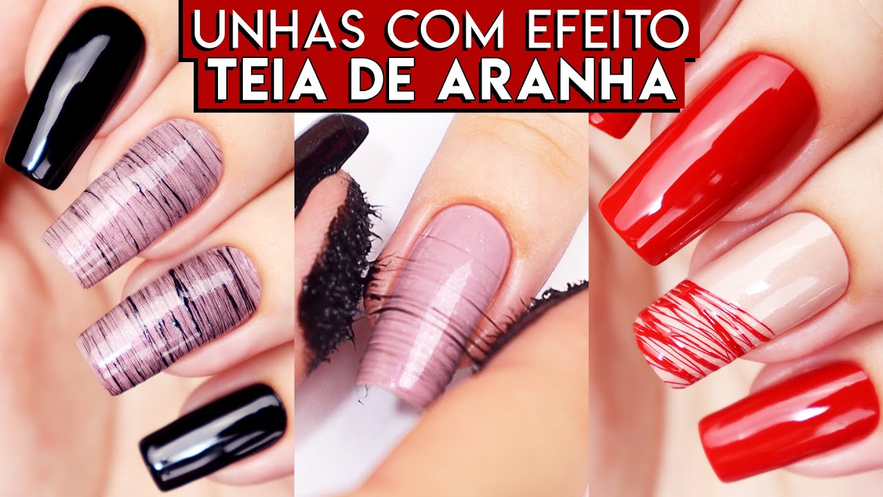 UNHAS com EFEITO TEIA DE ARANHA - 3 Técnicas MUITO FÁCEIS | Tutorial por Gabriela Becker