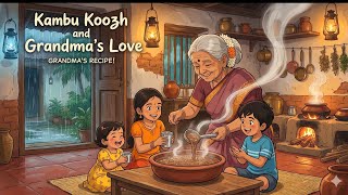 🌧 Paati's Traditional Kambu Koozh | Heartwarming Rainy Evening Story | Ghibli Style Tamil Animation