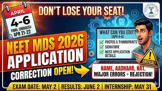 NEET MDS Application Correction - One Wrong Move & You're Out screenshot 1