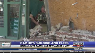 O'Reilly Auto Parts store damages by hit-and-run driver