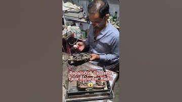Repair Old Cassette Tape Recorder Radio  #old #cassette #tape #repair #retro #radio #shorts #youtube