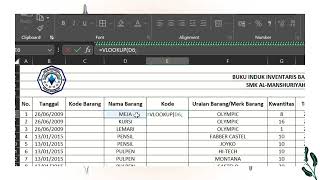 PROJEK KIBROS (Kode Inventaris Barang dengan Rumus Excel Vlookup dan Sorting) #almanmemikat