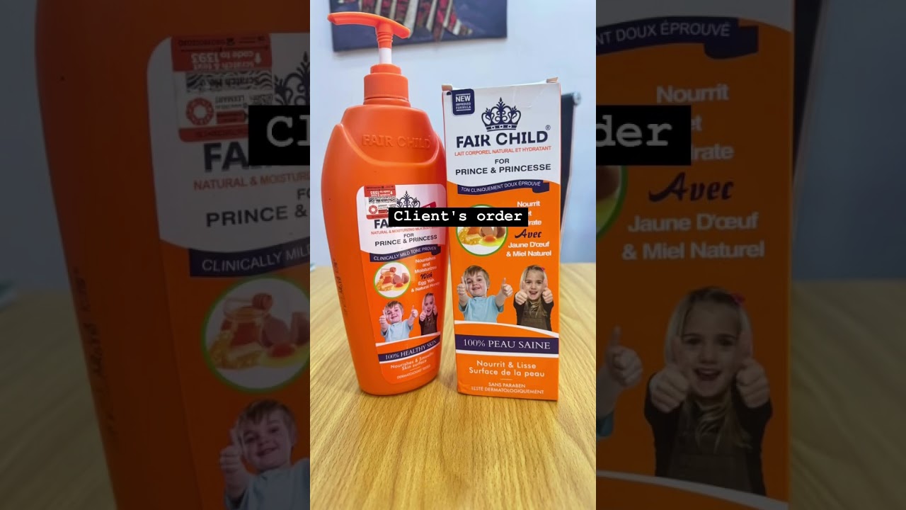 Fair child orange is a toning body milk for child very mild in toning and moisturizing. Order now