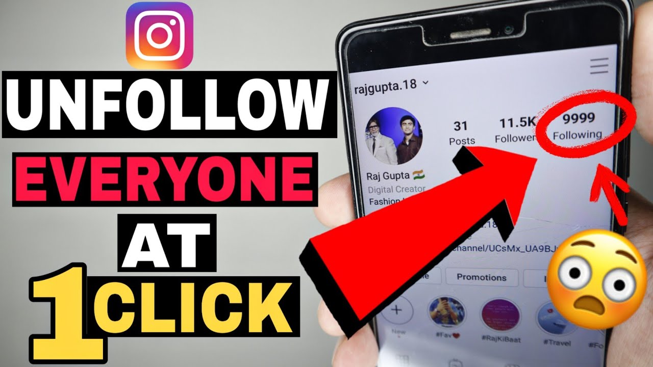 How to UNFOLLOW Everyone on INSTAGRAM At ONCE!! 2020 (IN HINDI) | 2020 BEST UNFOLLOWER APP🔥🔥