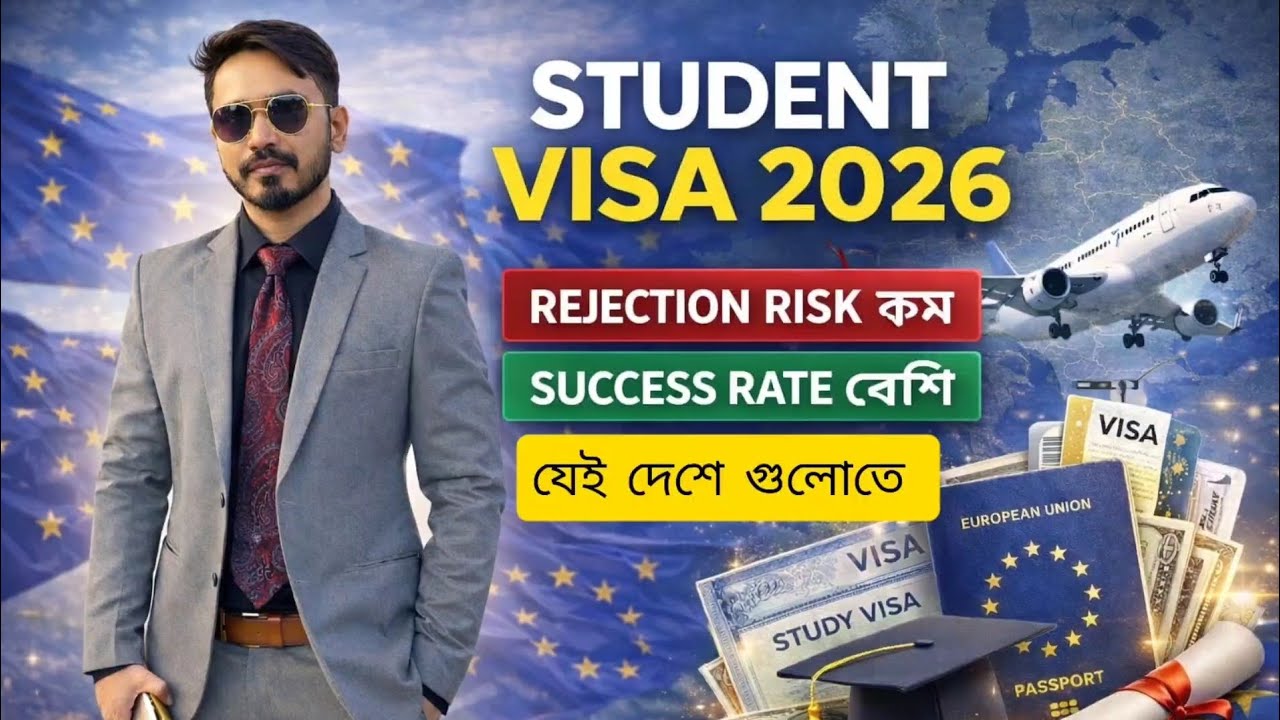 Student Visa 2026 | ভিসা রিজেকশন কম, এডমিশন সহজ – টপ দেশগুলোর লিস্ট 