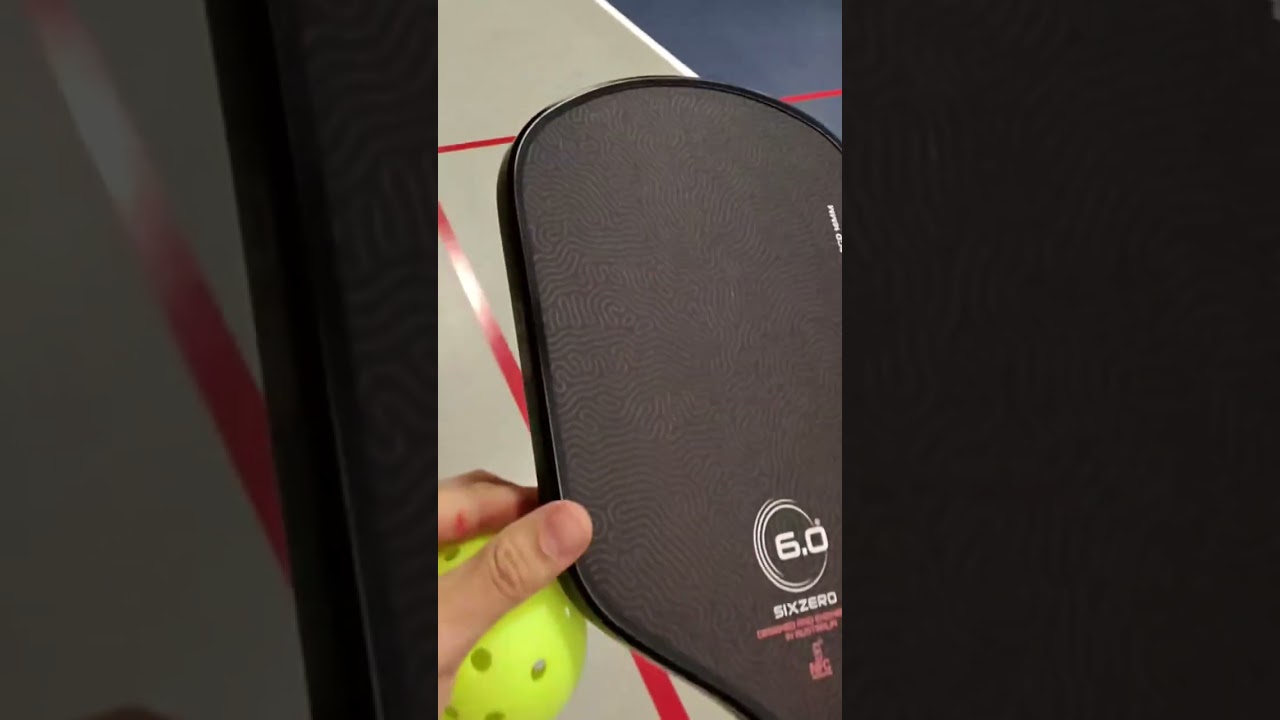 Six Zero Coral Elongated Carbon Fiber Pickleball Paddle