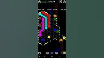 How To Solve Flow Free Hexes Amoeba Pack Level 23 9x10 Board Walk Through Solution Walkthrough
