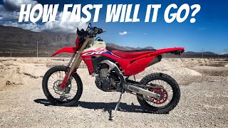 How FAST Can A Honda CRF 450 RL GO?  TOP SPEED TEST