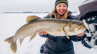 Her Biggest Fish Through The Ice! (Ontario Lake Trout)