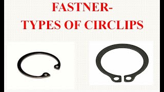 Types Of Circlips  Fastner