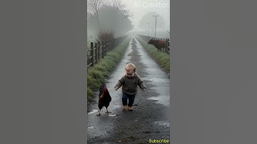 Thumbnail of Foggy Morning Stroll in the Countryside #shorts #youtubeshorts #cutebaby